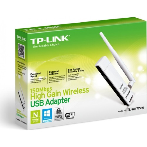 WIRELESS USB ADAPTER TP-LINK TL-WN722N V3 150Mbps